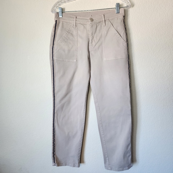 Lucky Brand Pants - Women's Lucky Brand Tan Straight :eg Pants Grosgrain Ribbon Detailing Size 26